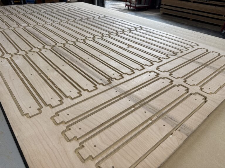 Parts being cut on our CNC router